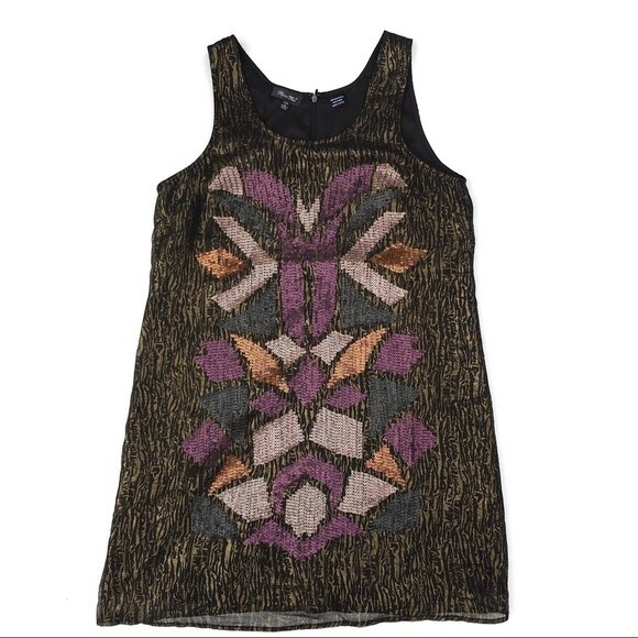 Miss Me Sequin Embellished Overlay Shift Moody Fairy Grunge Dress L NWOT - Picture 3 of 12